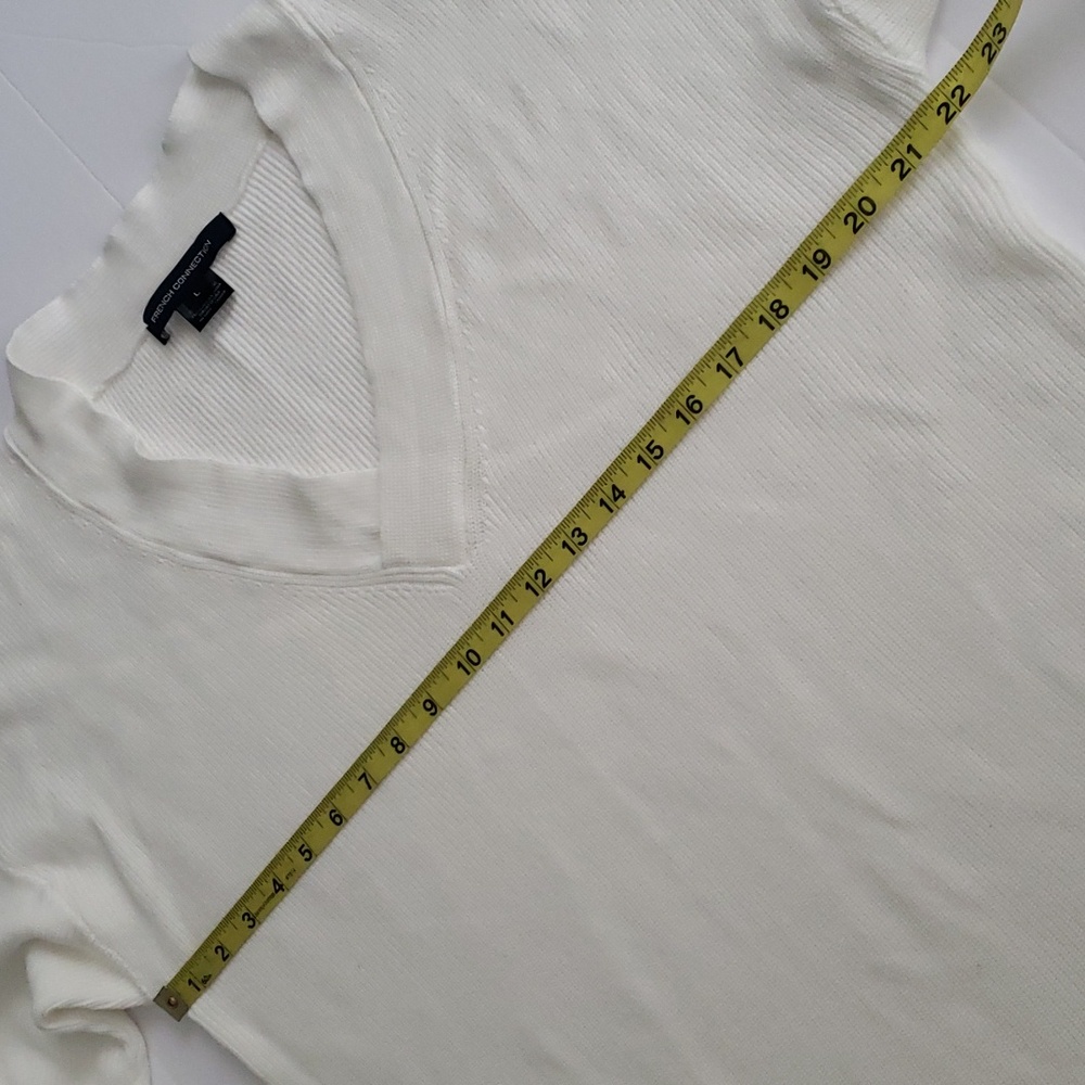 FRENCH CONNECTION Caballo Floral-Lace Sleeve Sweater ~ L - Picture 10 of 12